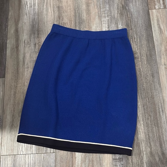 St. John Cobalt Blue Skirt 6 - Picture 1 of 4